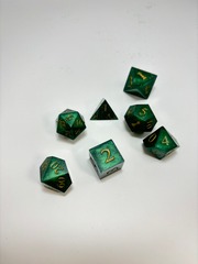 Green Color Set of 7 Dice